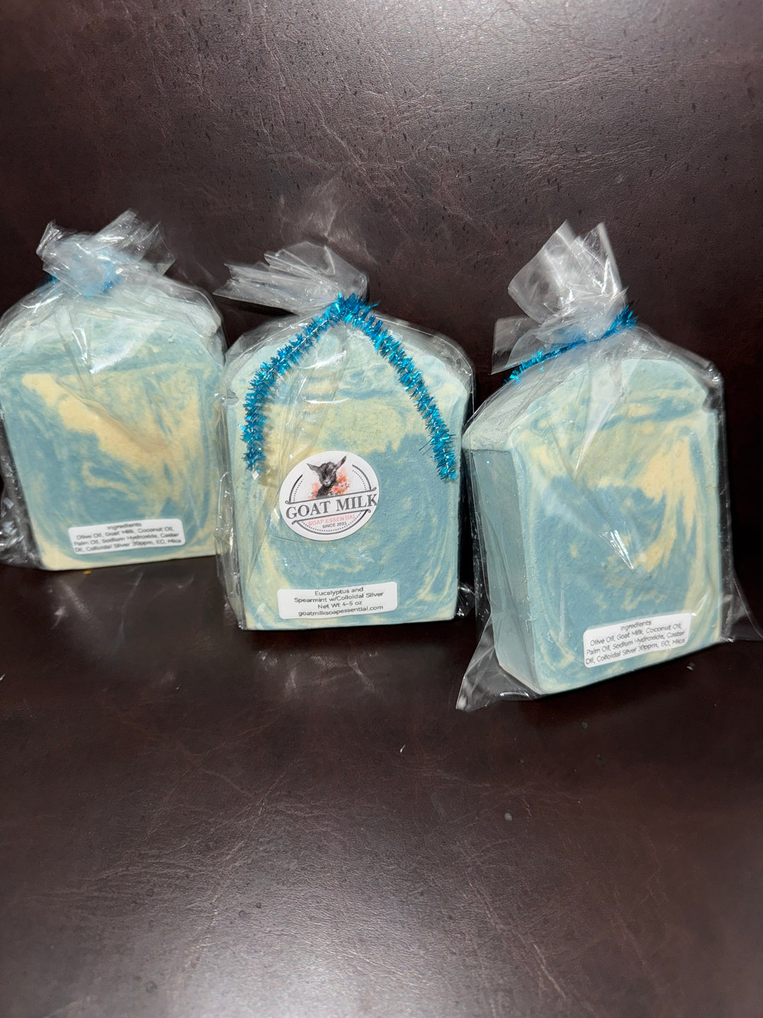 Colloidal Silver Eucalyptus Spearmint Goats Milk Soap