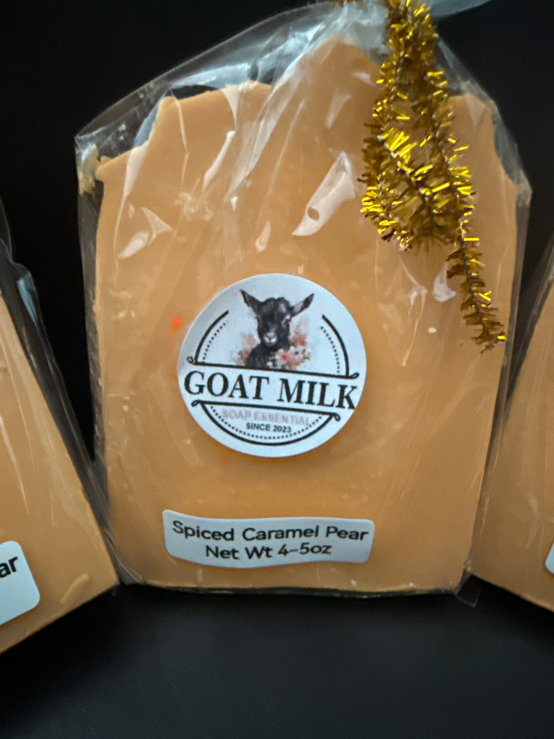 Spiced Caramel Pear Goats Milk Soap.